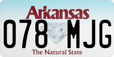 AR license plate 078MJG