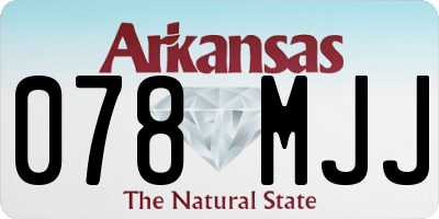 AR license plate 078MJJ