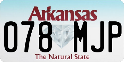 AR license plate 078MJP