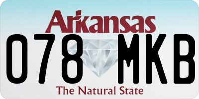 AR license plate 078MKB