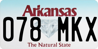AR license plate 078MKX