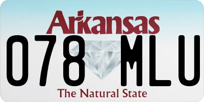 AR license plate 078MLU