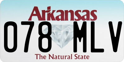AR license plate 078MLV