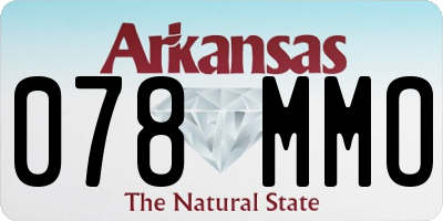 AR license plate 078MMO