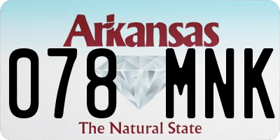 AR license plate 078MNK