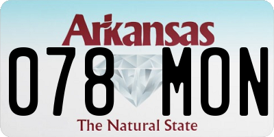 AR license plate 078MON