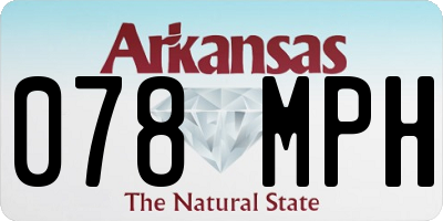 AR license plate 078MPH