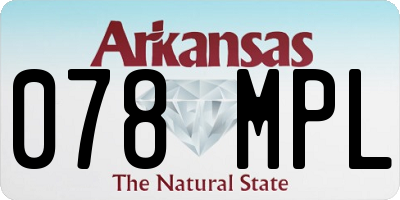 AR license plate 078MPL