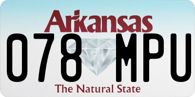 AR license plate 078MPU