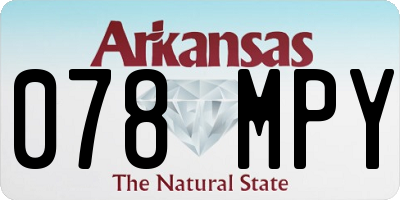AR license plate 078MPY