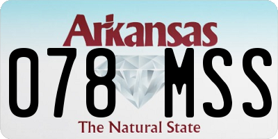 AR license plate 078MSS