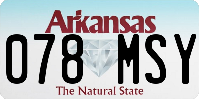 AR license plate 078MSY