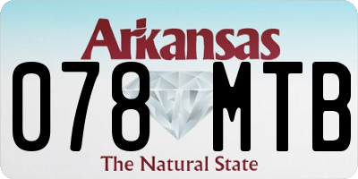 AR license plate 078MTB