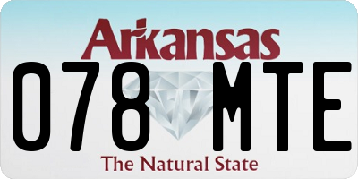 AR license plate 078MTE