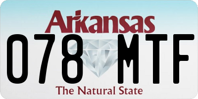 AR license plate 078MTF