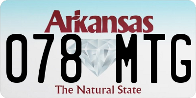 AR license plate 078MTG