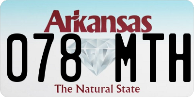 AR license plate 078MTH