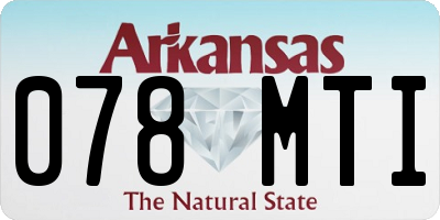 AR license plate 078MTI