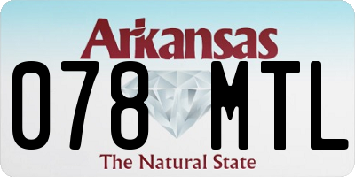 AR license plate 078MTL