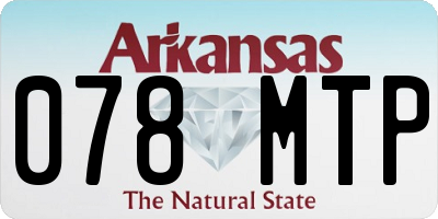 AR license plate 078MTP