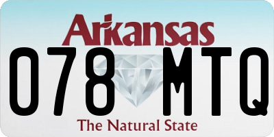 AR license plate 078MTQ