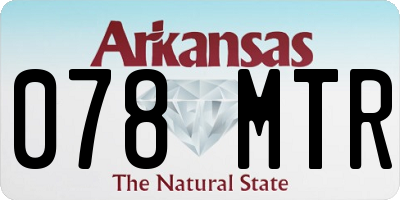 AR license plate 078MTR