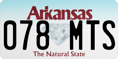 AR license plate 078MTS