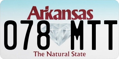 AR license plate 078MTT