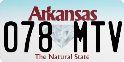 AR license plate 078MTV