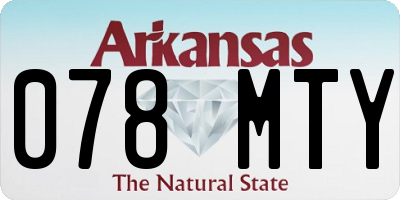 AR license plate 078MTY