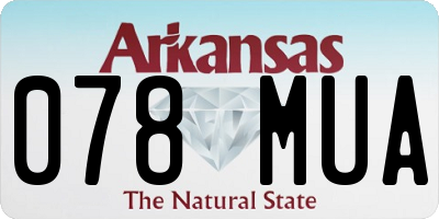 AR license plate 078MUA