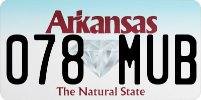AR license plate 078MUB