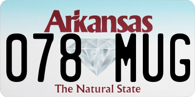AR license plate 078MUG