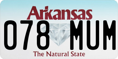 AR license plate 078MUM