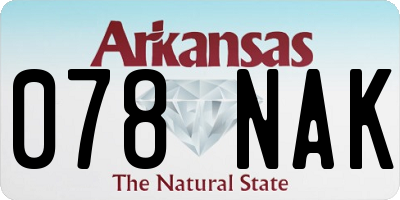 AR license plate 078NAK