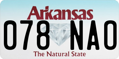 AR license plate 078NAO