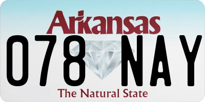 AR license plate 078NAY