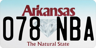 AR license plate 078NBA