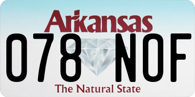 AR license plate 078NOF