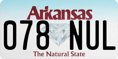 AR license plate 078NUL