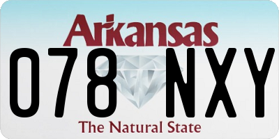 AR license plate 078NXY
