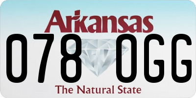 AR license plate 078OGG