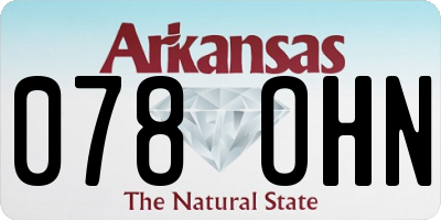 AR license plate 078OHN