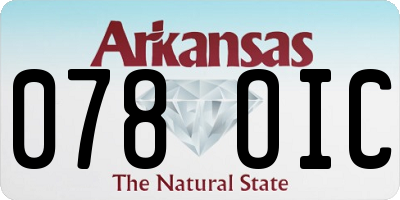 AR license plate 078OIC
