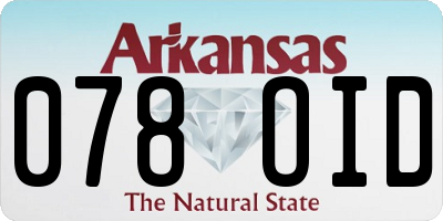 AR license plate 078OID