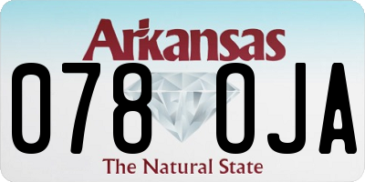 AR license plate 078OJA