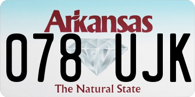 AR license plate 078UJK