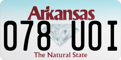 AR license plate 078UOI