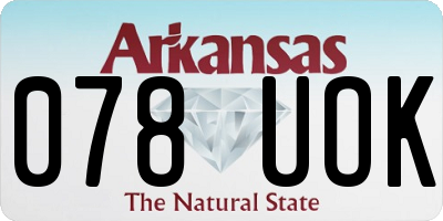 AR license plate 078UOK
