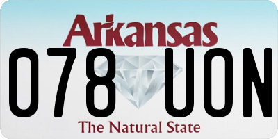 AR license plate 078UON